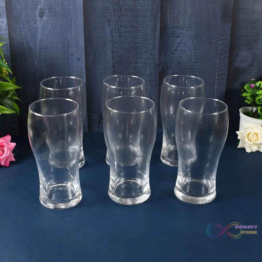 Juice water Glass Tumbler Pure Glass (6 Pcs Set) - infinityexculsivestore.com