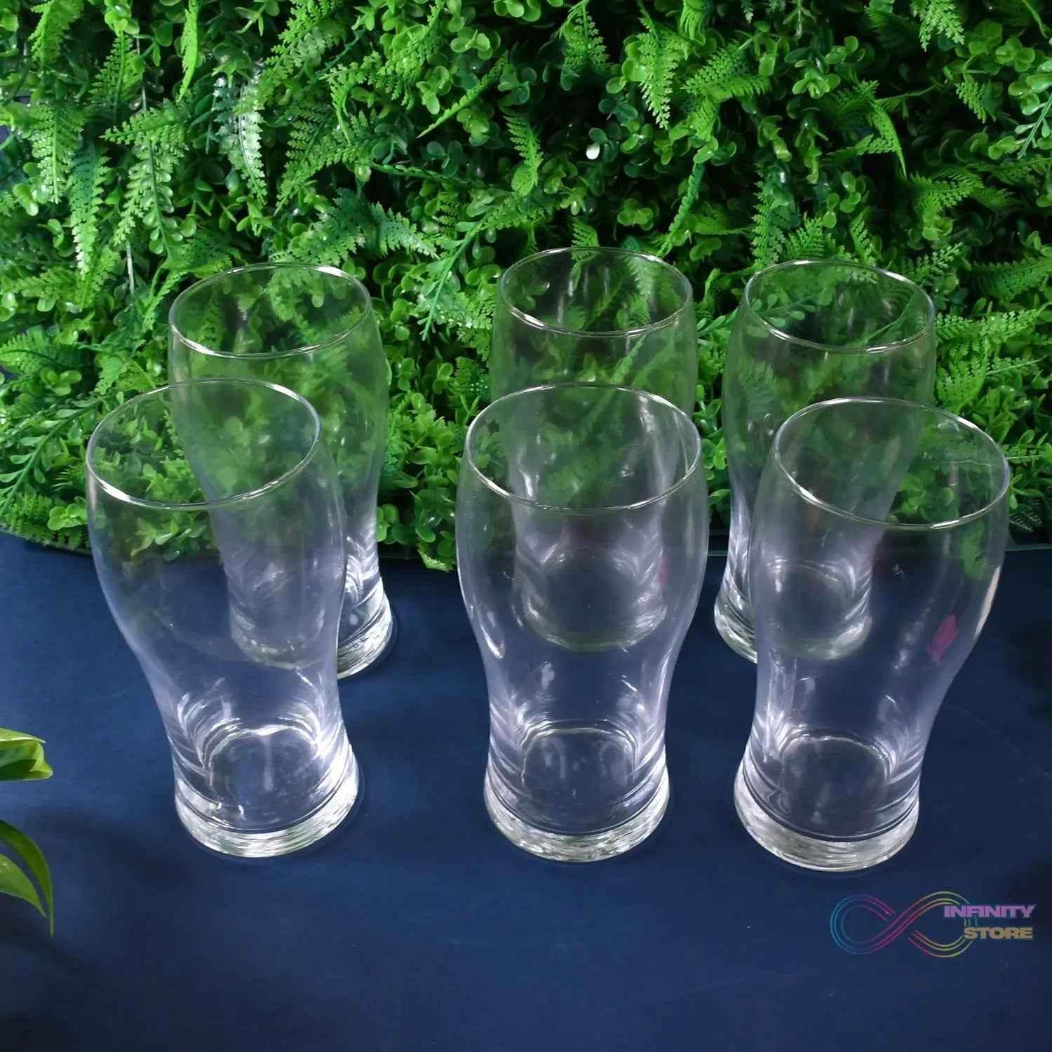 Juice water Glass Tumbler Pure Glass (6 Pcs Set) - infinityexculsivestore.com