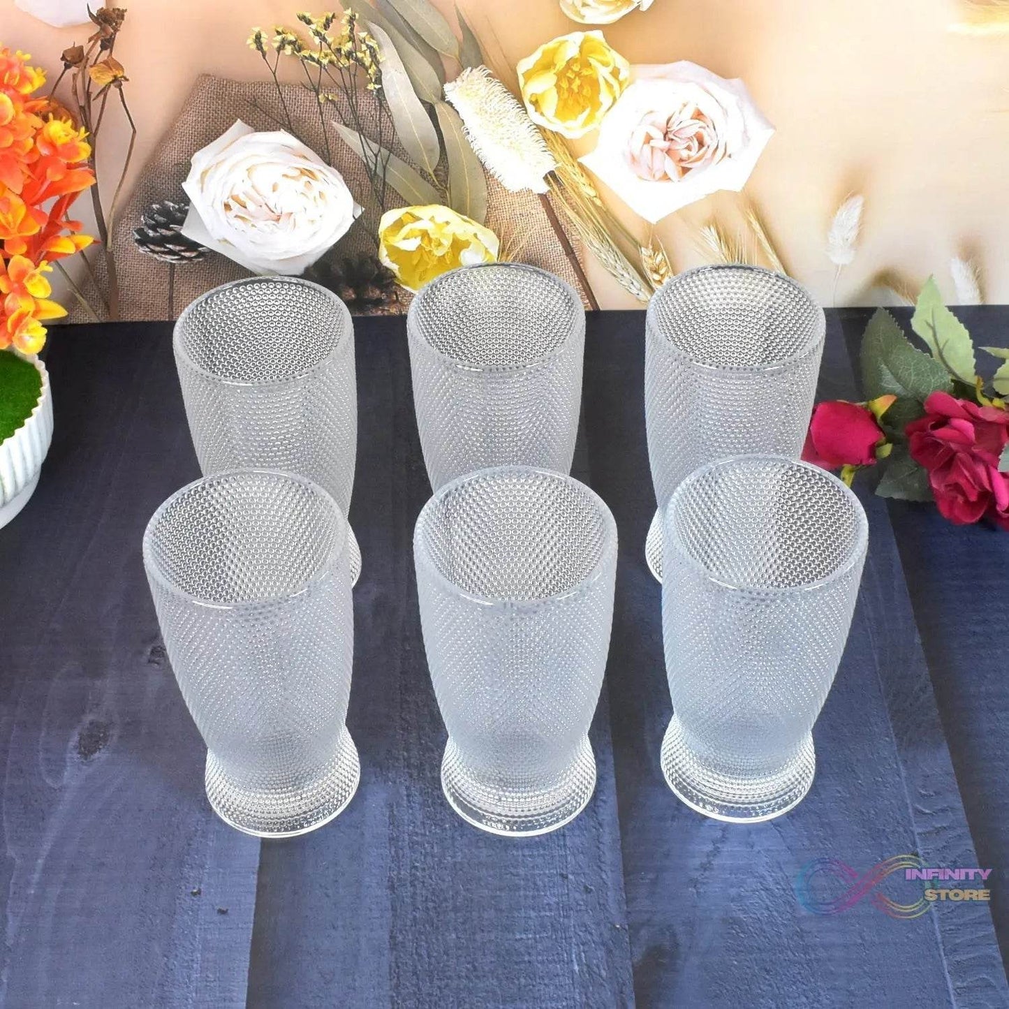 Juice water Glass Tumbler (Set of 6pcs) - infinityexculsivestore.com