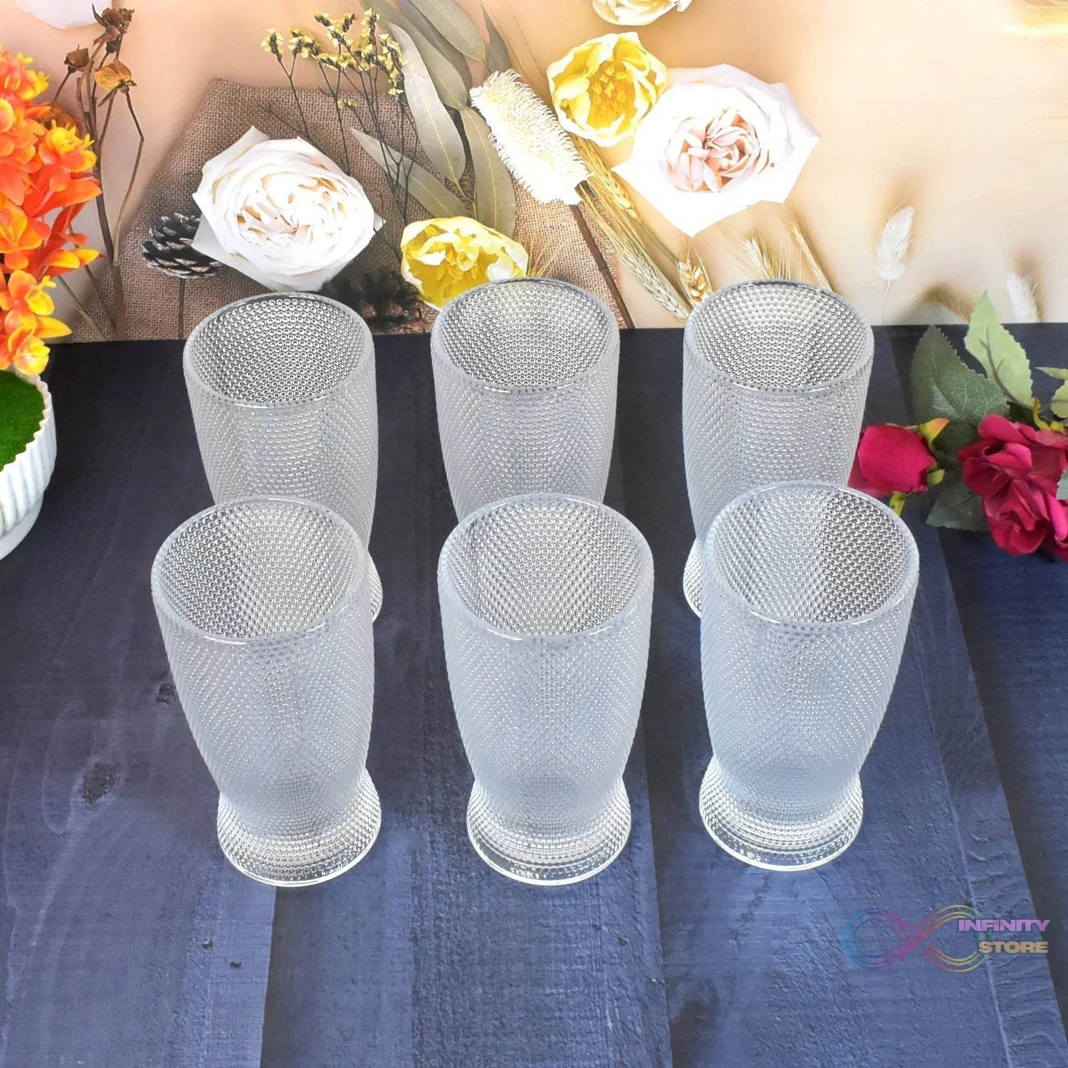 Juice water Glass Tumbler (Set of 6pcs) - infinityexculsivestore.com