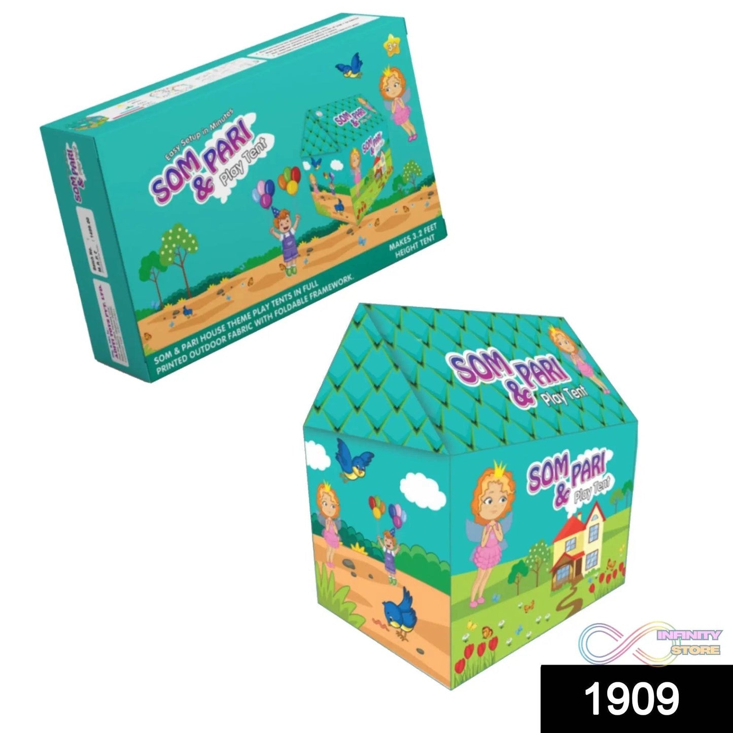 Jumbo Size Go to School Kids Play Tent House (Multicolour) - infinityexculsivestore.com