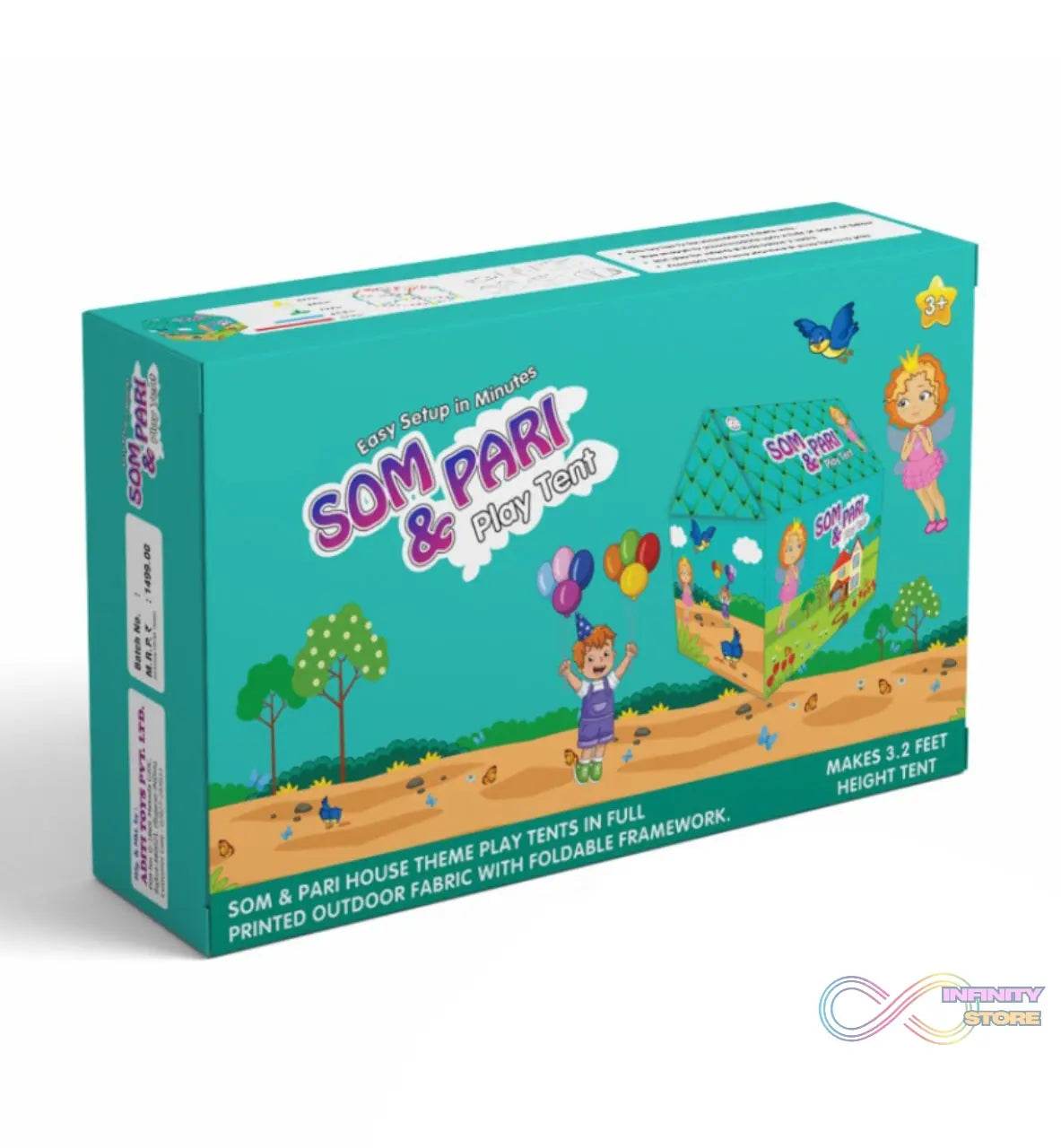 Jumbo Size Go to School Kids Play Tent House (Multicolour) - infinityexculsivestore.com