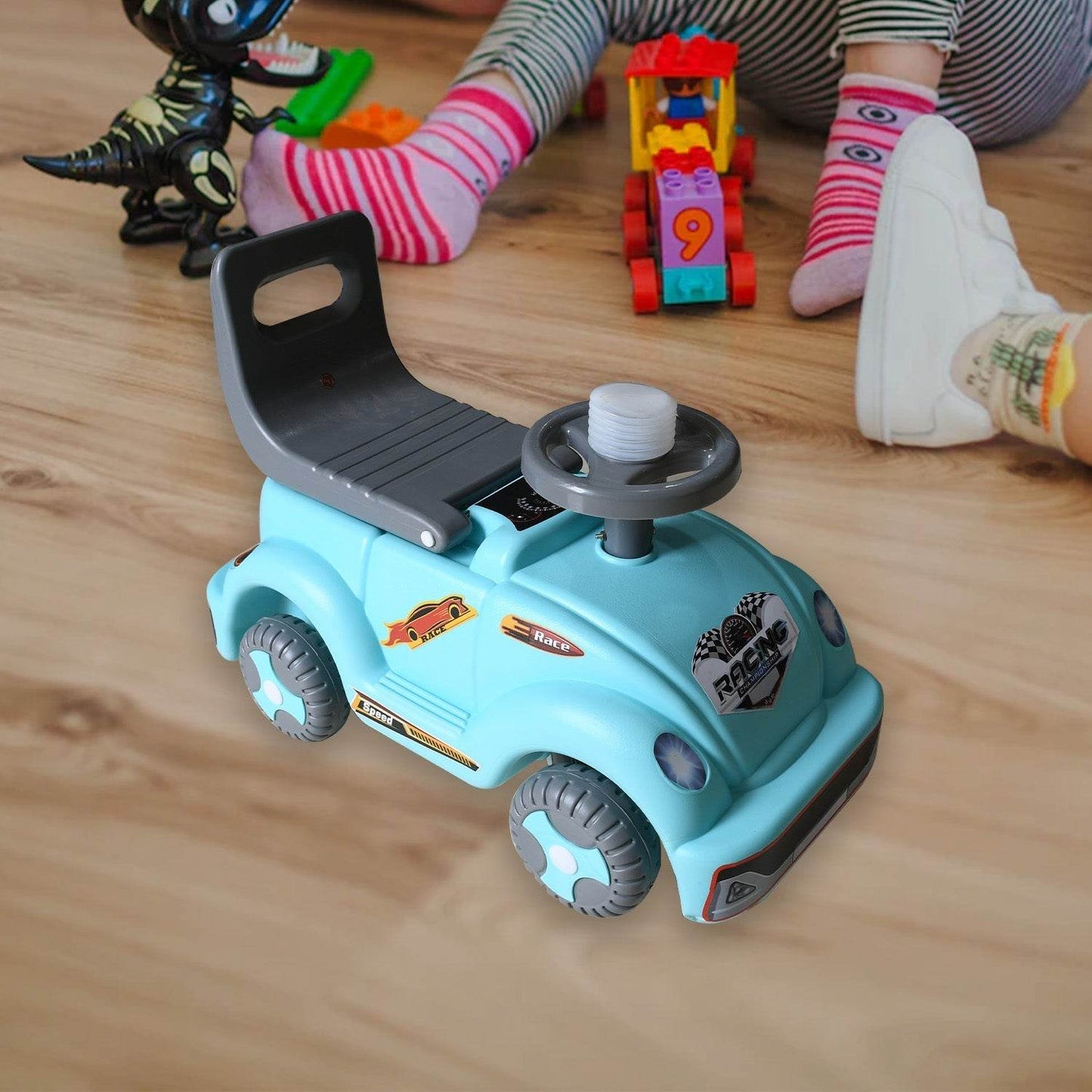 KIDS BABY CITY RIDE ON PUSH CAR RIDE WITH BACKREST MUSICAL HORN FOR CHILDREN KIDS TOY RIDE-ON, KIDS TOYS TODDLER BABY TOY BABY CAR , TRUCK, ETC SUITABLE FOR KIDS BOYS / GIRLS - infinityexculsivestore.com