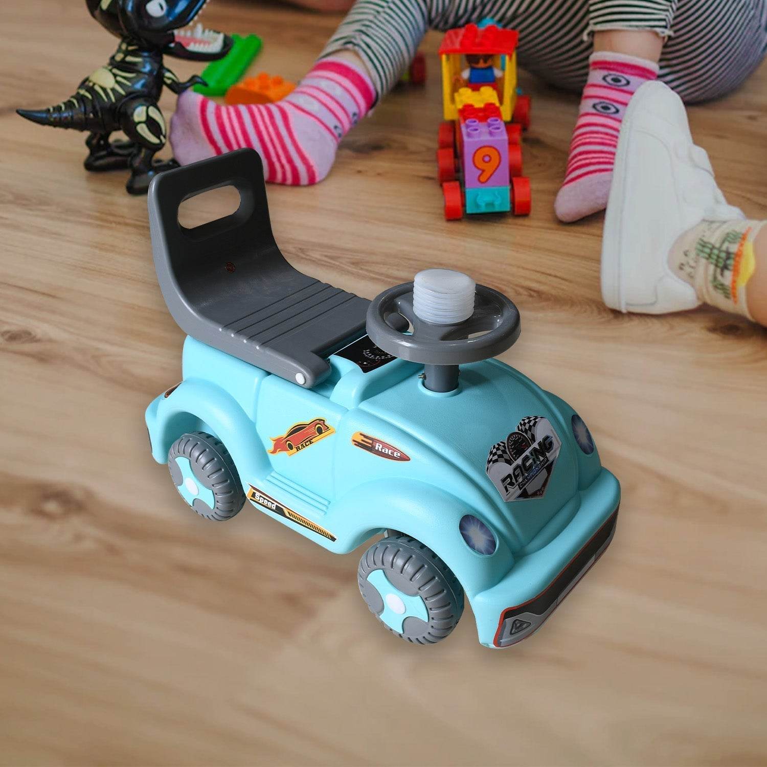 KIDS BABY CITY RIDE ON PUSH CAR RIDE WITH BACKREST MUSICAL HORN FOR CHILDREN KIDS TOY RIDE-ON, KIDS TOYS TODDLER BABY TOY BABY CAR , TRUCK, ETC SUITABLE FOR KIDS BOYS / GIRLS - infinityexculsivestore.com