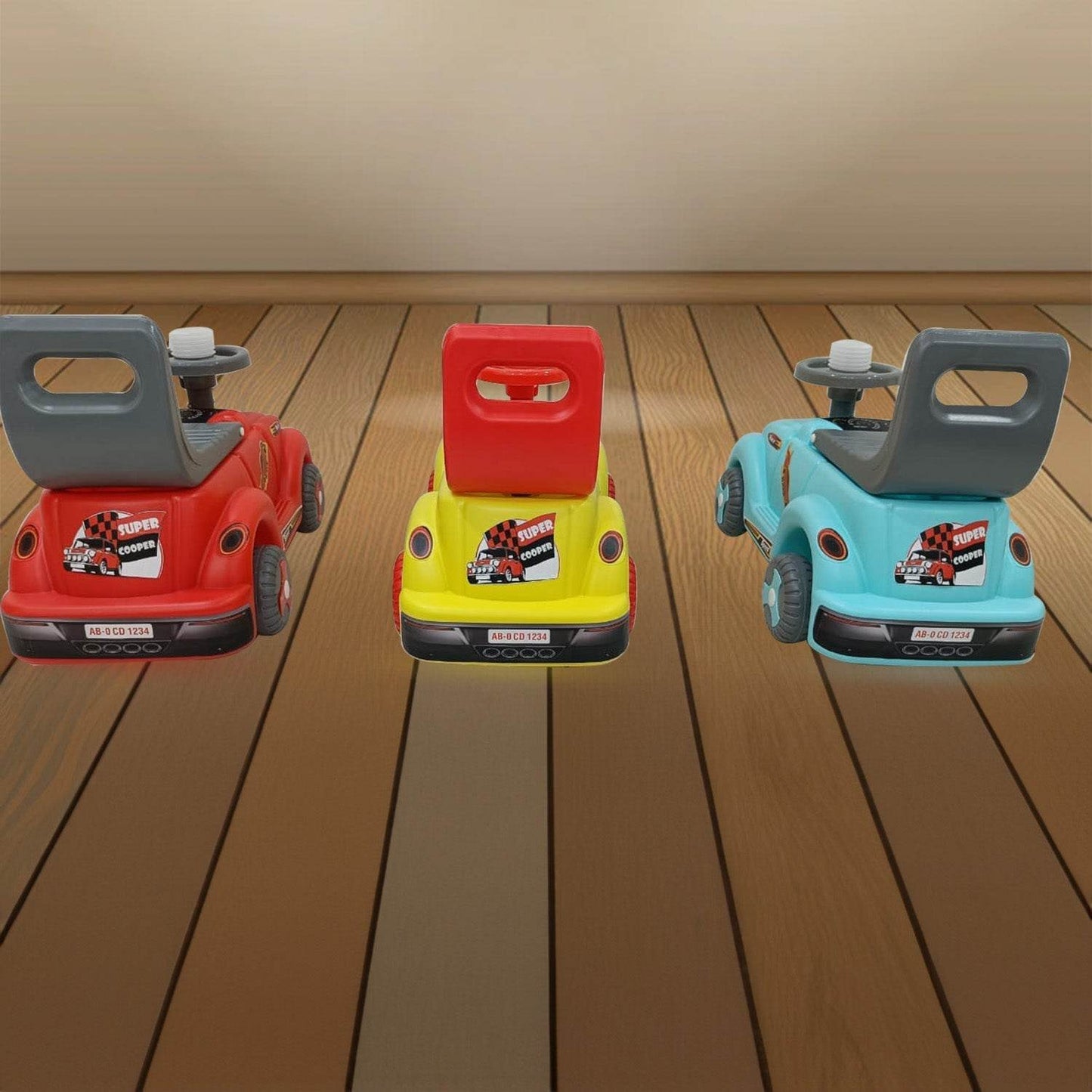 KIDS BABY CITY RIDE ON PUSH CAR RIDE WITH BACKREST MUSICAL HORN FOR CHILDREN KIDS TOY RIDE-ON, KIDS TOYS TODDLER BABY TOY BABY CAR , TRUCK, ETC SUITABLE FOR KIDS BOYS / GIRLS - infinityexculsivestore.com