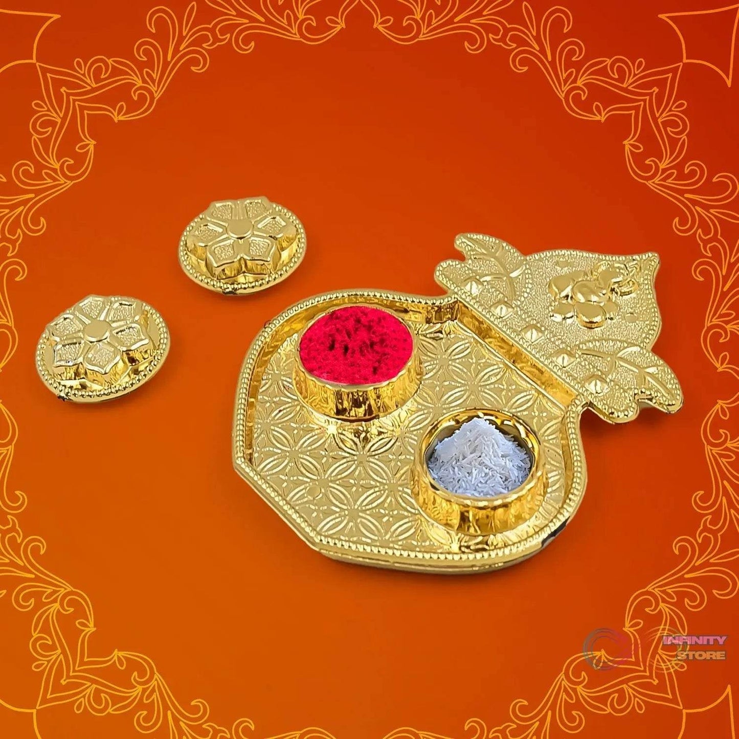 Kalash Shape Rakasha Bandhan Special Puja Thali (1 Pc) - infinityexculsivestore.com