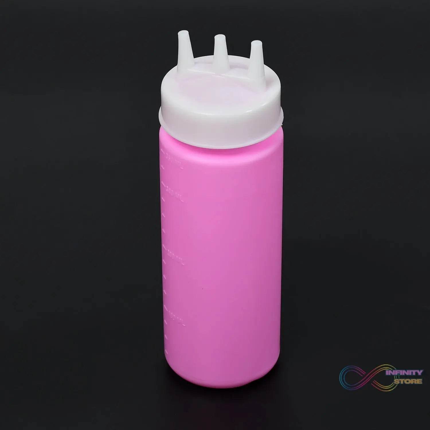 Ketchup Bottles With 3 Nozzle For Sauce, Mayonnaise, Chocolate Syrup Using Bottle Reusable Plastic Bottle ( 360ml ) - infinityexculsivestore.com