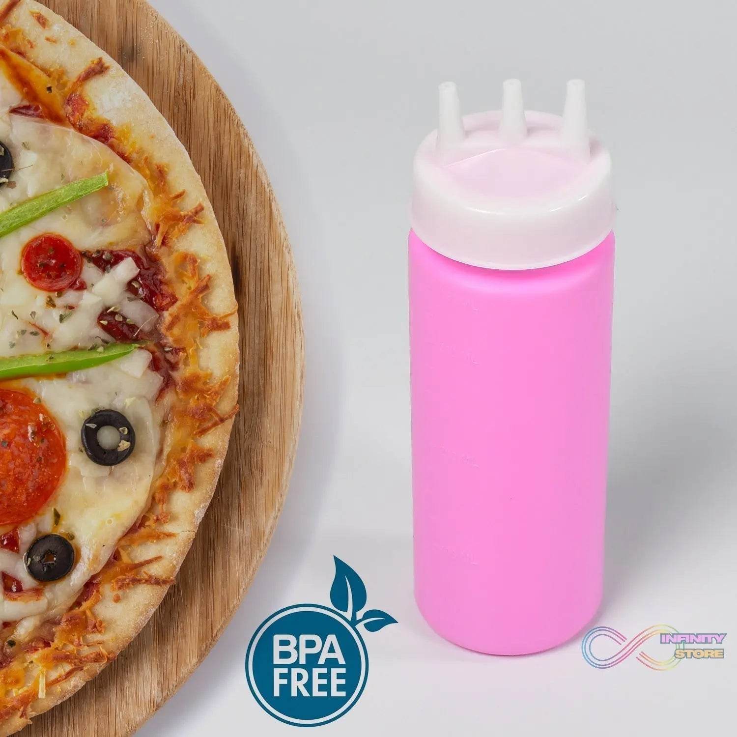 Ketchup Bottles With 3 Nozzle For Sauce, Mayonnaise, Chocolate Syrup Using Bottle Reusable Plastic Bottle ( 360ml ) - infinityexculsivestore.com
