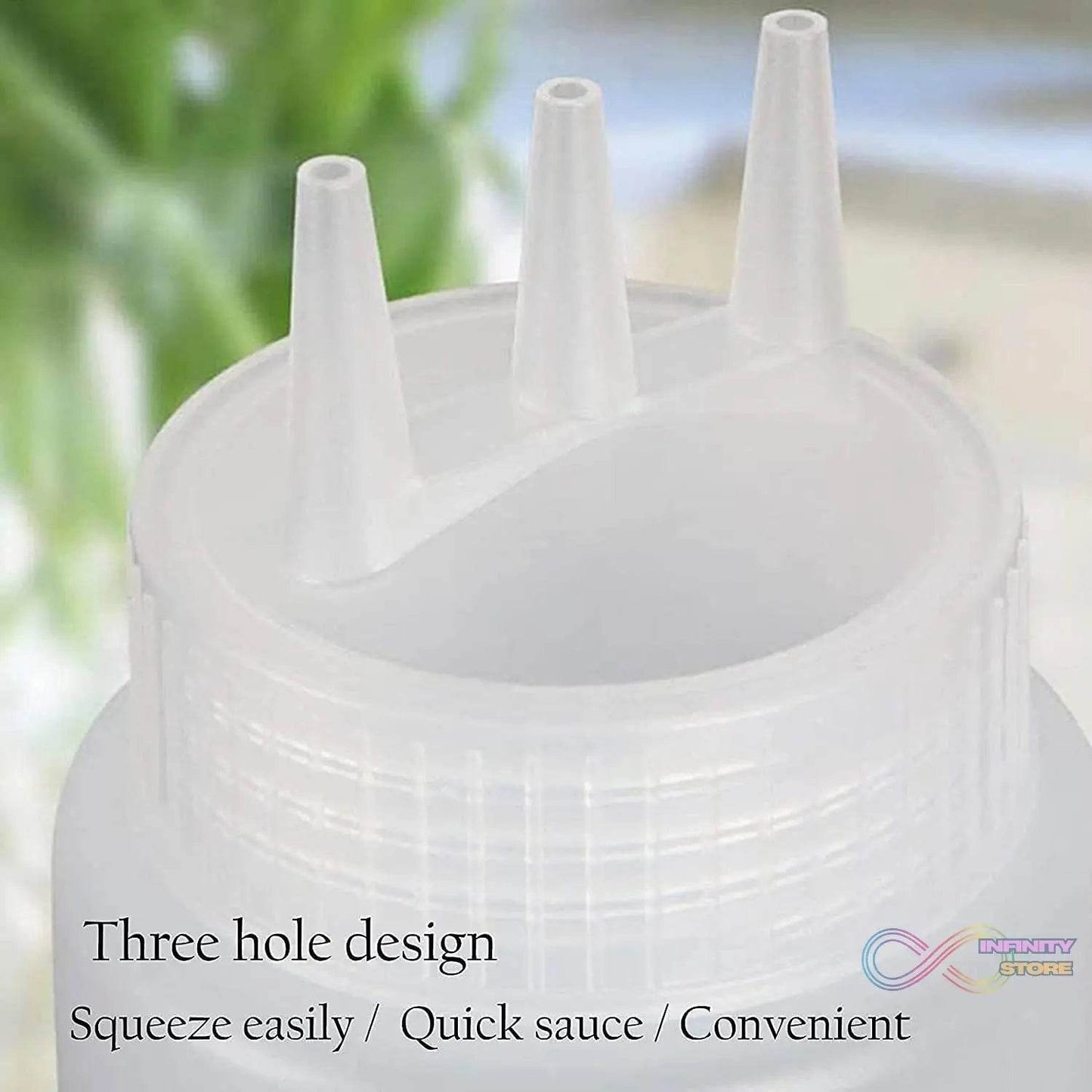 Ketchup Bottles With 3 Nozzle For Sauce, Mayonnaise, Chocolate Syrup Using Bottle Reusable Plastic Bottle ( 360ml ) - infinityexculsivestore.com