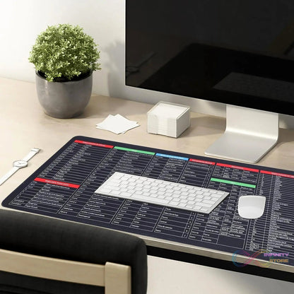 Mat of Shortcut Keyboard Mouse Pad Mat Mouse Pads for Desk Quick Key Super Large Anti - slip Keyboard Pad Desk Accessories Desktop Mouse Pad Office Oversized Big Mouse Pad Rubber (80—30 Cm) - infinityexculsivestore.com