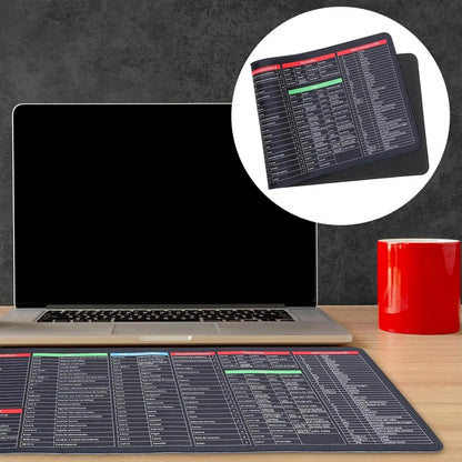 Mat of Shortcut Keyboard Mouse Pad Mat Mouse Pads for Desk Quick Key Super Large Anti - slip Keyboard Pad Desk Accessories Desktop Mouse Pad Office Oversized Big Mouse Pad Rubber (80—30 Cm) - infinityexculsivestore.com