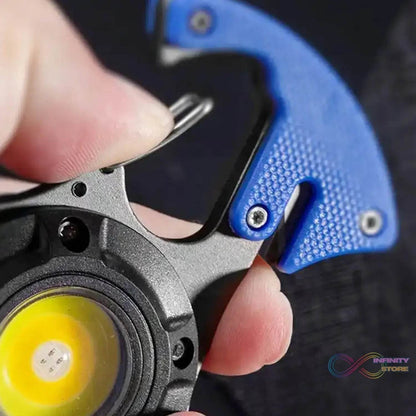 Keychain Led Flashlight Rechargeable Multi Function 6 Lighting Modes Pocket Key Chain Flash Light USB for Outdoor Camping,Walking With Cigarette Lighter - infinityexculsivestore.com