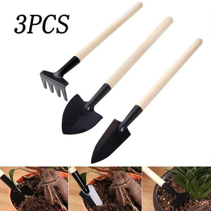Kid's Garden Tools Set of 3 Pieces (Trowel, Shovel, Rake) - infinityexculsivestore.com