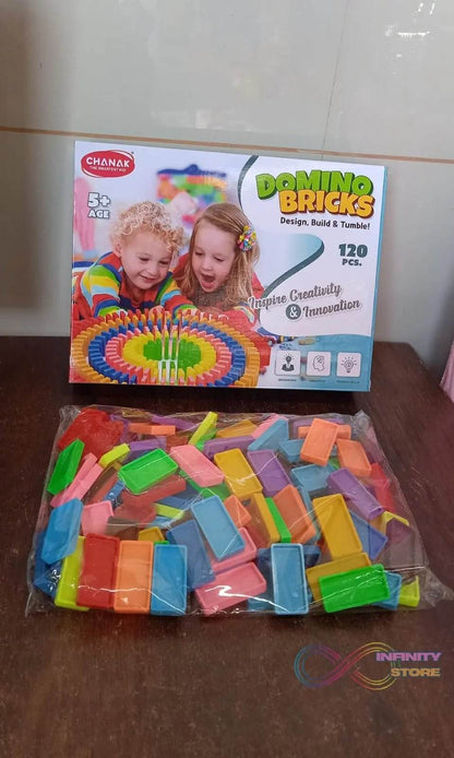 Kids 120 Domino Blocks Dominoes (120 Pcs Set) - infinityexculsivestore.com