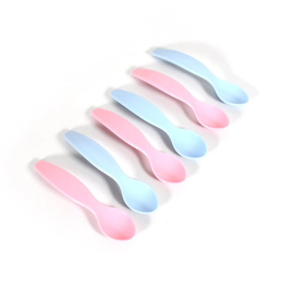 Kids Cute Food Grade Foods Feeding Training Baby Spoon (Set of 6 pcs) - infinityexculsivestore.com