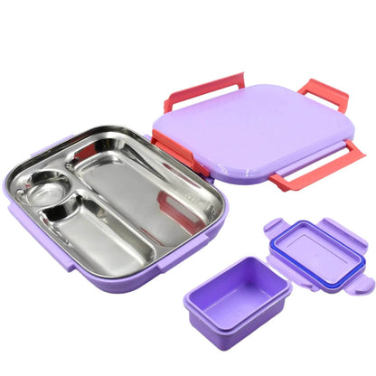 Kids’ School Lunch Box with Steel Plate - infinityexculsivestore.com