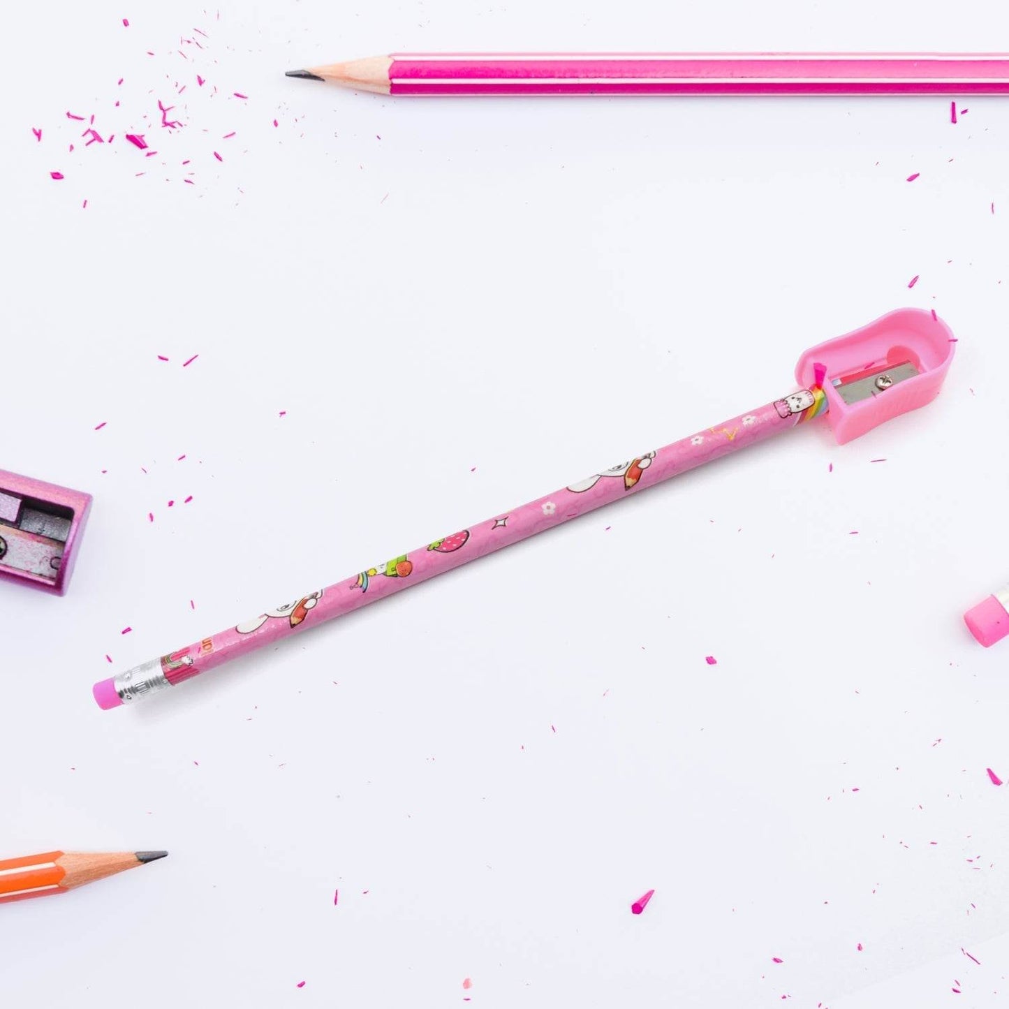Kids' Stationery Kit: Wooden Pencils, Sharpener, Eraser, Diary (8 Pc Set) - infinityexculsivestore.com