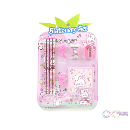 Kids' Stationery Kit: Wooden Pencils, Sharpener, Eraser, Diary (9 Pc Set) - infinityexculsivestore.com