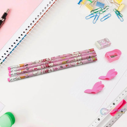 Kids' Stationery Kit: Wooden Pencils, Sharpener, Eraser, Diary (9 Pc Set) - infinityexculsivestore.com