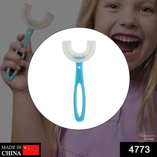 Kids U Shaped Large Tooth Brush used in all kinds of household bathroom places for washing teeth of kids, toddlers and children’s easily and comfortably. - infinityexculsivestore.com