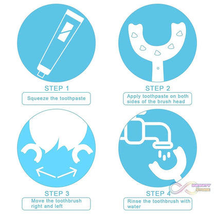 Kids U Shaped Large Tooth Brush used in all kinds of household bathroom places for washing teeth of kids, toddlers and children’s easily and comfortably. - infinityexculsivestore.com