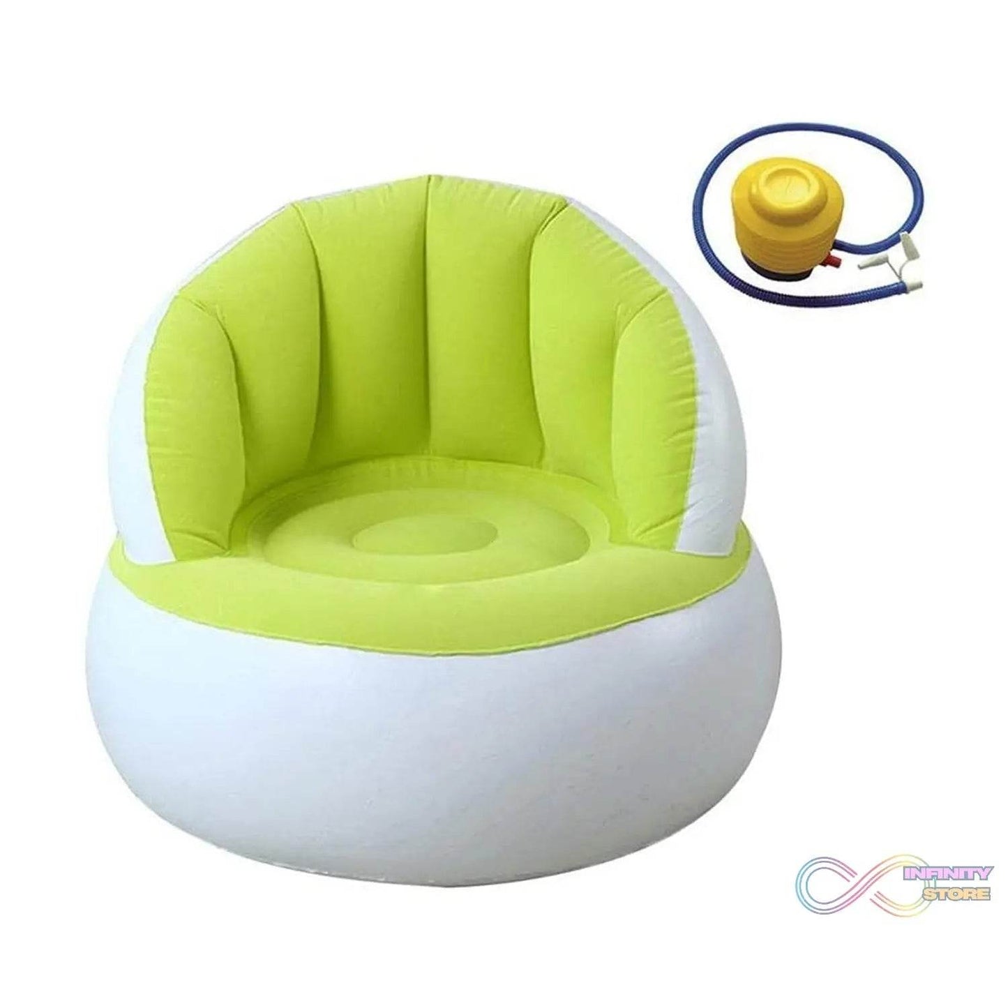 Kids inflatable sofa chair with backrest & Foot Air Pump with Hose (1 Set / 85x74 Cm Approx) - infinityexculsivestore.com