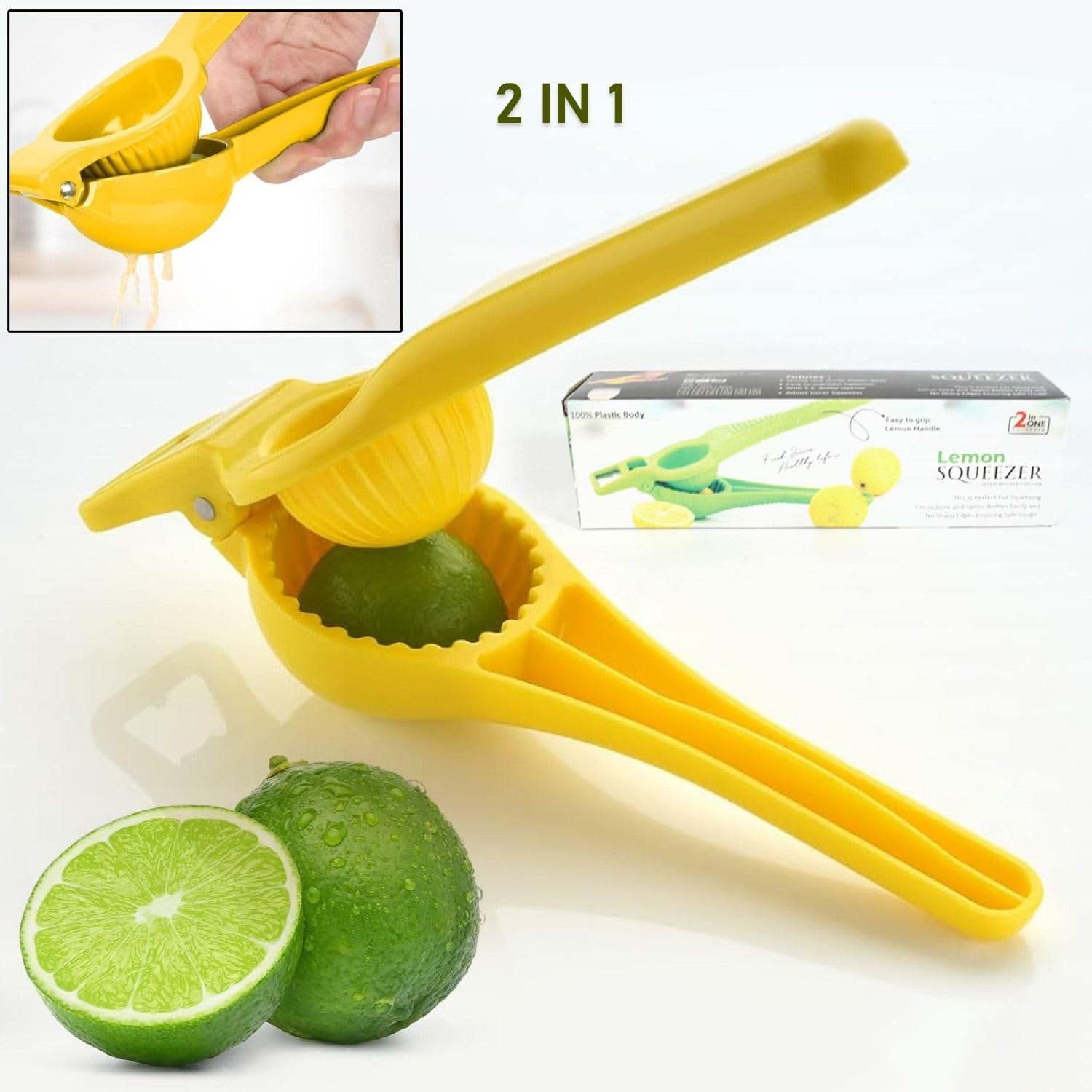 Kitchen 2 in 1 Unbreakable Lemon Squeezer and Bottle Opener (1 Pc) - infinityexculsivestore.com