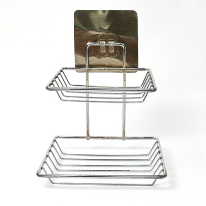 Kitchen Bathroom Soaps Storage Rack with 2 Hook for Home - infinityexculsivestore.com