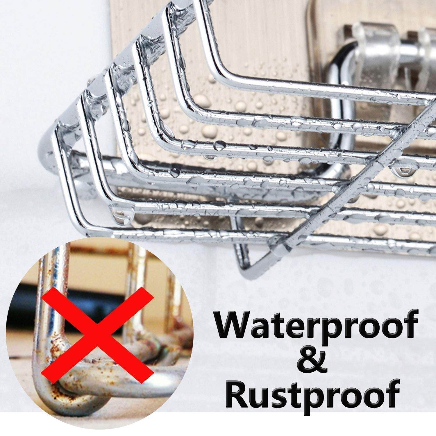 Kitchen Bathroom Soaps Storage Rack with 2 Hook for Home - infinityexculsivestore.com