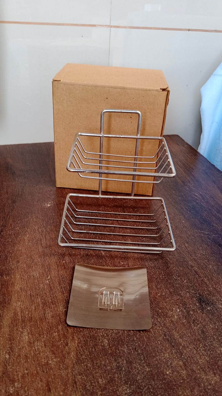 Kitchen Bathroom Soaps Storage Rack with 2 Hook for Home - infinityexculsivestore.com