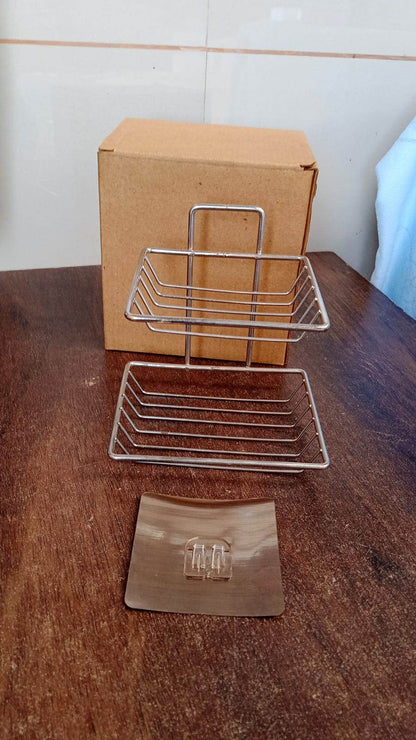 Kitchen Bathroom Soaps Storage Rack with 2 Hook for Home - infinityexculsivestore.com