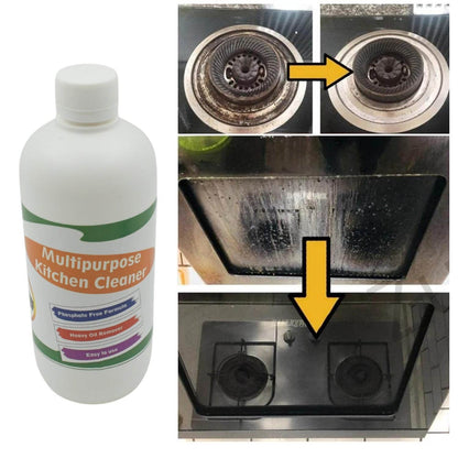 Kitchen Cleaner Spray Oil & Grease Stain Remover Stove & Chimney Cleaner Spray Non-Flammable Nontoxic Magic Degreaser Spray for Kitchen Gas Stove Cleaning Spray (Approx 500ML) - infinityexculsivestore.com
