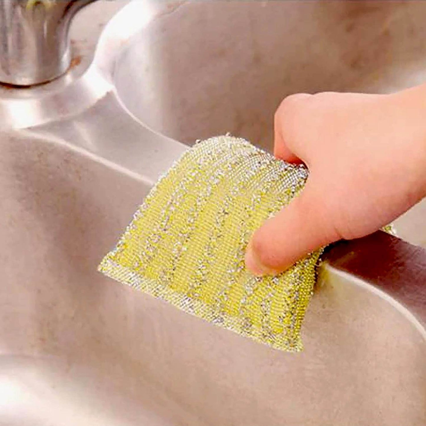 Kitchen Cleaning Tool Set Microfiber Kitchen Utensils High Performance Scouring Sponge Set Dish Sponge, Stainless Steel Scouring Pad (6 Pcs Set) - infinityexculsivestore.com