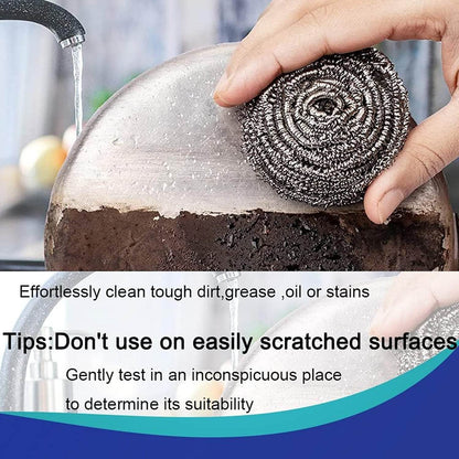 Kitchen Cleaning Tool Set Microfiber Kitchen Utensils High Performance Scouring Sponge Set Dish Sponge, Stainless Steel Scouring Pad (6 Pcs Set) - infinityexculsivestore.com