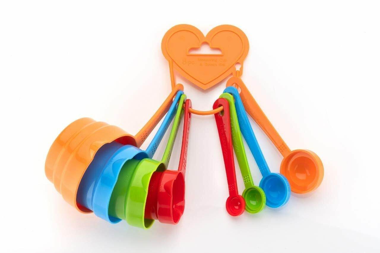Kitchen Cooking and Baking Metric Measurement Cup Type Spoon (Multicolour) (Set of 8) - infinityexculsivestore.com