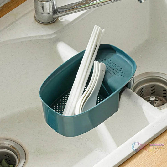 Kitchen Dish Drainer and Drying Rack Sink Basket for Washing Bowls Utensils Vegetables Fruits Storage Organiser - infinityexculsivestore.com