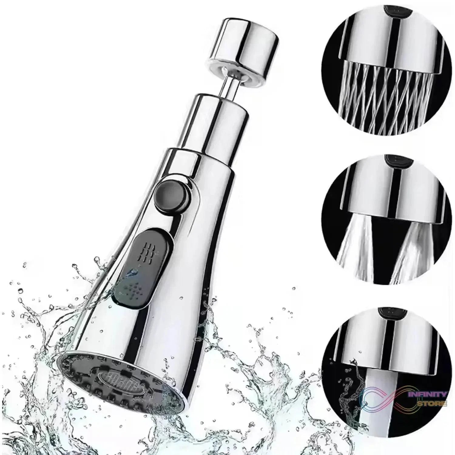 Kitchen Faucet 3-Function Pull Down Sink Sprayer (1 Pc) - infinityexculsivestore.com