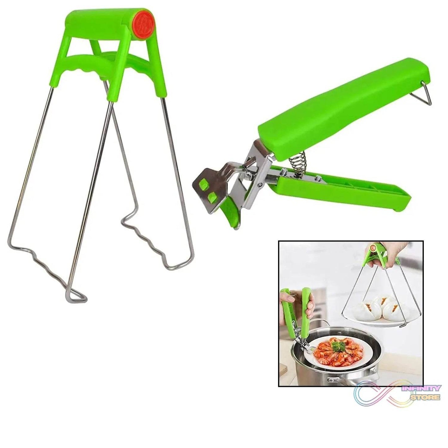 Kitchen Hot Plate Gripper, Stainless Steel Bowl Clip (2 Pcs Set) - infinityexculsivestore.com