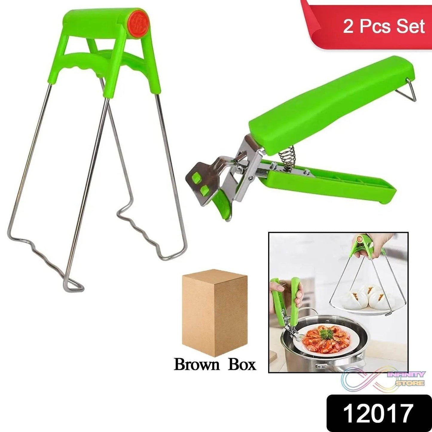 Kitchen Hot Plate Gripper, Stainless Steel Bowl Clip (2 Pcs Set) - infinityexculsivestore.com