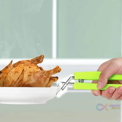 Kitchen Hot Plate Gripper, Stainless Steel Bowl Clip (2 Pcs Set) - infinityexculsivestore.com