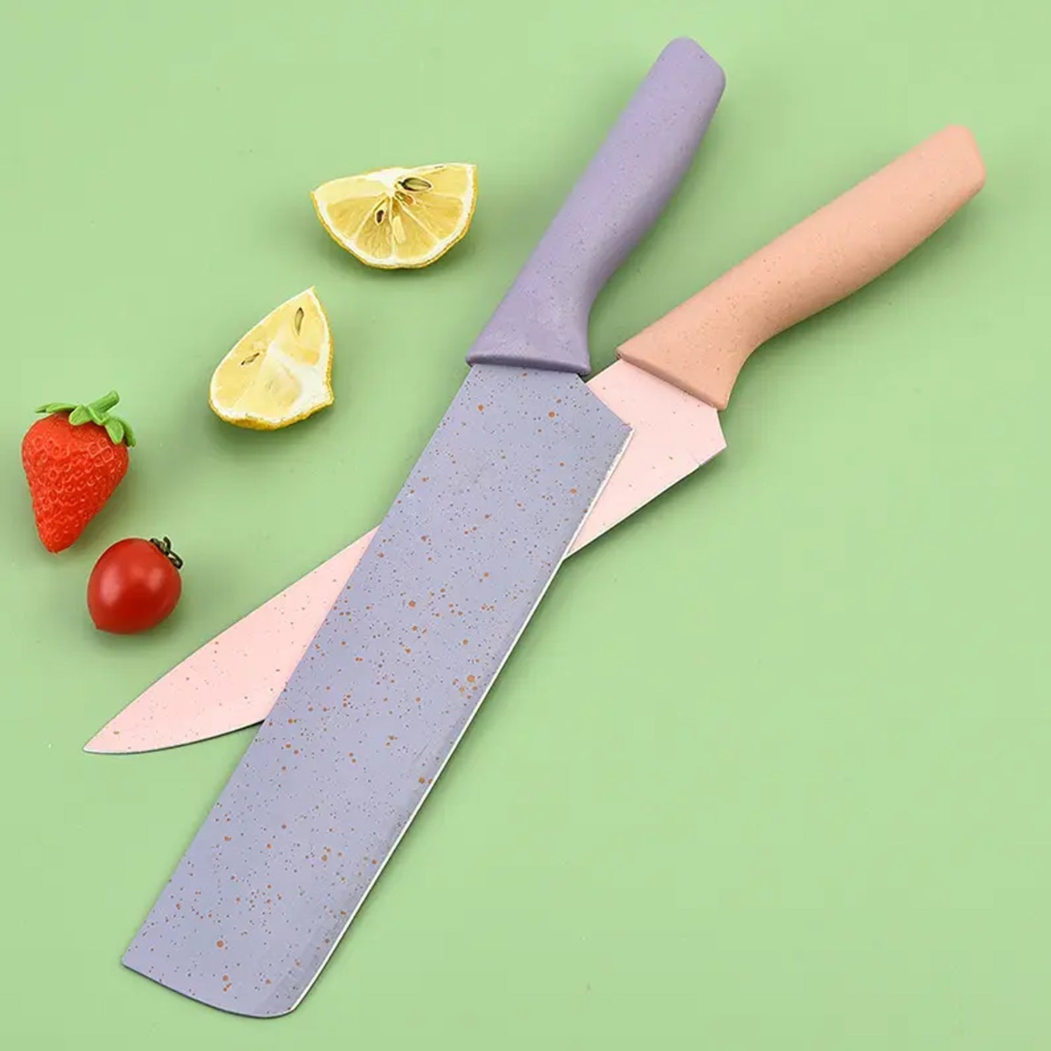 Professional Colorful Kitchen Knives Set of 6 Pieces, Non - Stick Blades with High Carbon Stainless Steel, Sharp Kitchen Cutting Knives Set for Slicing, Paring and Cooking, Chef Kitchen Knives Set - infinityexculsivestore.com