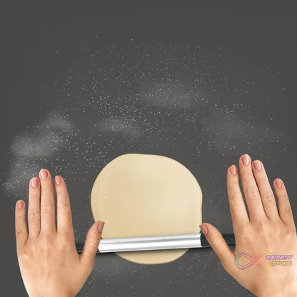 Kitchen Plastic Roti Maker Belan / Rolling Pin (Black) - infinityexculsivestore.com