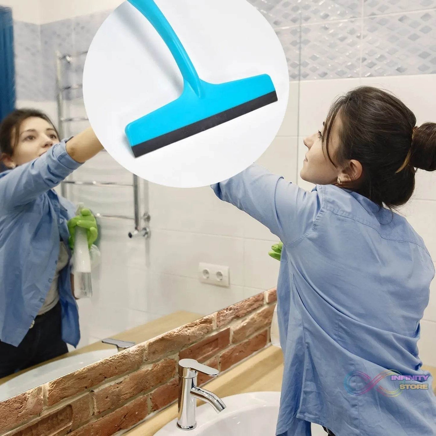 Kitchen Platform and Glass Wiper No - Dust Broom, Long Handle, Easy Floor Cleaning. - infinityexculsivestore.com