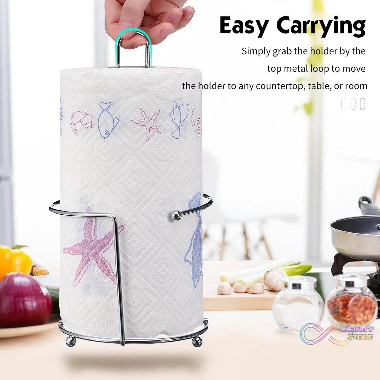 Kitchen Roll Dispenser, Kitchen Napkin Roll Holder, Kitchen Paper Towel Tissue Holder - infinityexculsivestore.com