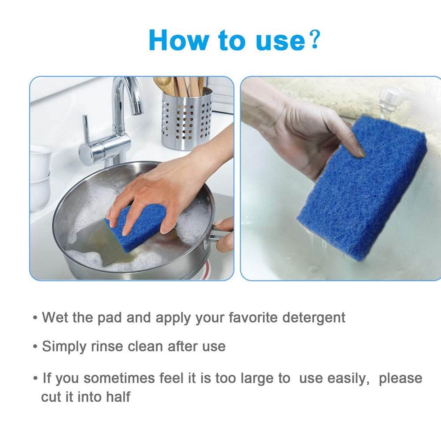 Kitchen Scrubber Pads for Utensils / Tiles Cleaning (Pack of 4) - infinityexculsivestore.com