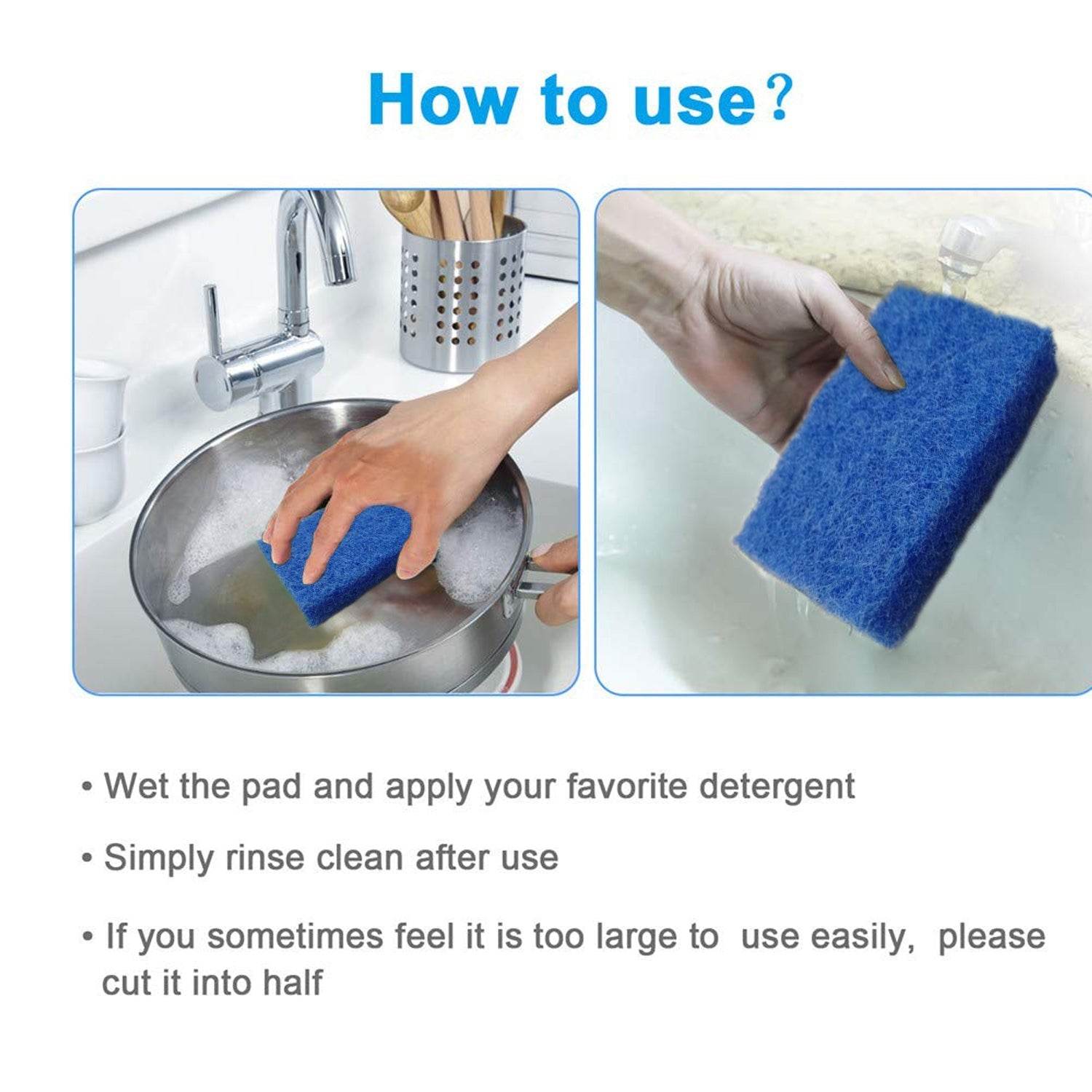 Kitchen Scrubber Pads for Utensils / Tiles Cleaning (Pack of 4) - infinityexculsivestore.com