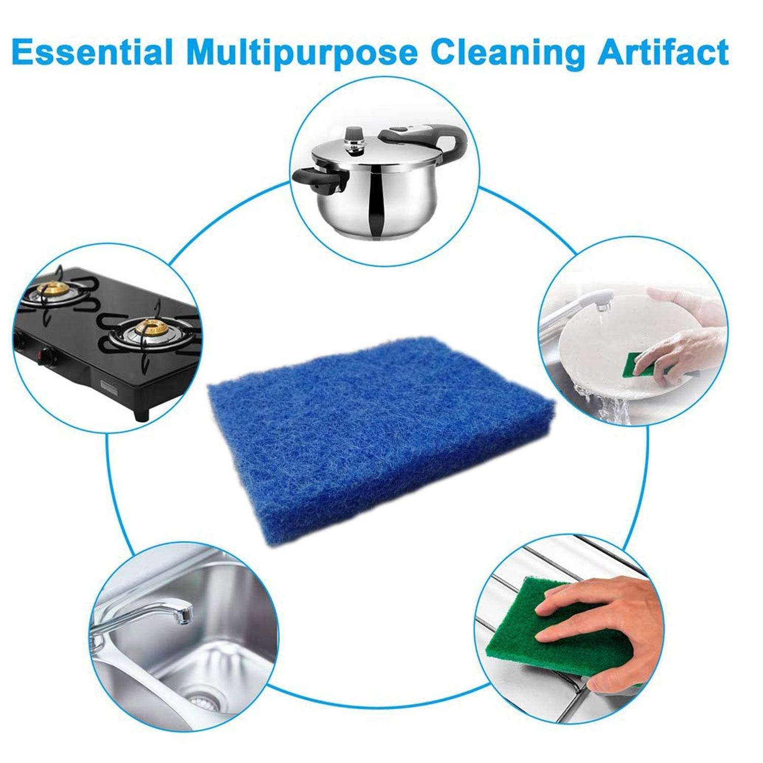 Kitchen Scrubber Pads for Utensils / Tiles Cleaning (Pack of 4) - infinityexculsivestore.com