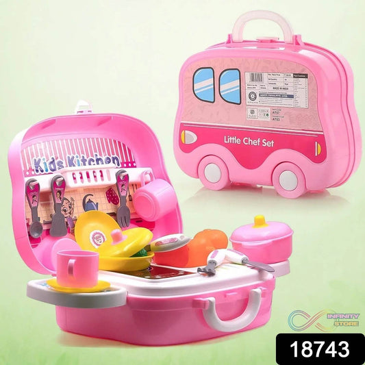 Kitchen Set for Kids Girls Pretend Play Toys Little (23 Pcs Set Approx) - infinityexculsivestore.com