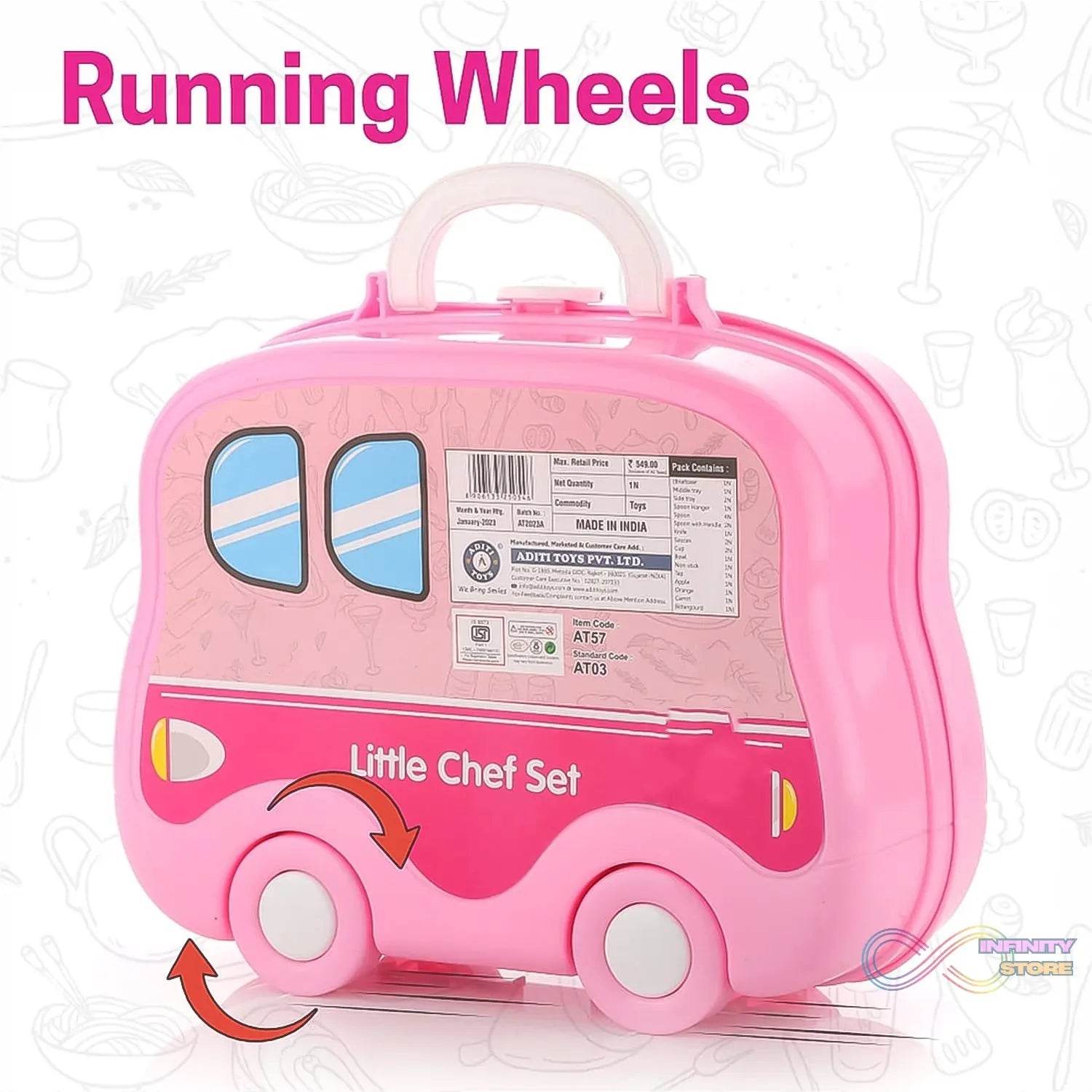 Kitchen Set for Kids Girls Pretend Play Toys Little (23 Pcs Set Approx) - infinityexculsivestore.com