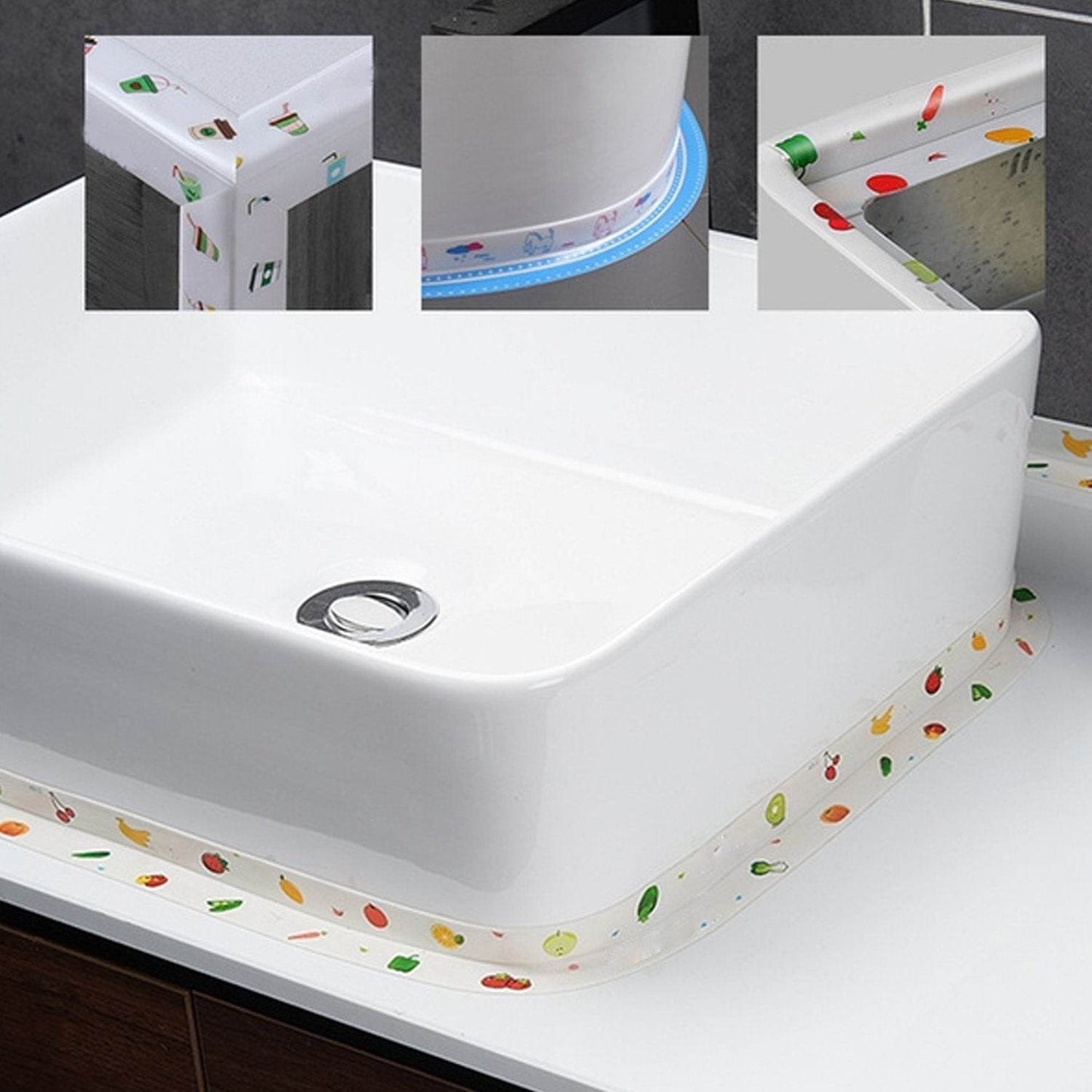 Kitchen Sink Platform Sticker Bathroom Corner Tape (3Meter Size) - infinityexculsivestore.com